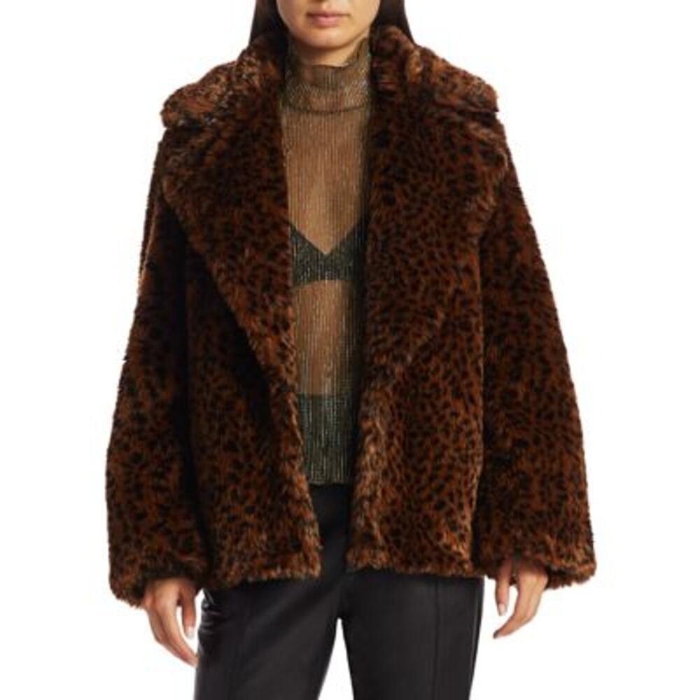 Joie Kisha Leopard Print Faux-Fur Jacket – Size XS - Picture 2 of 11